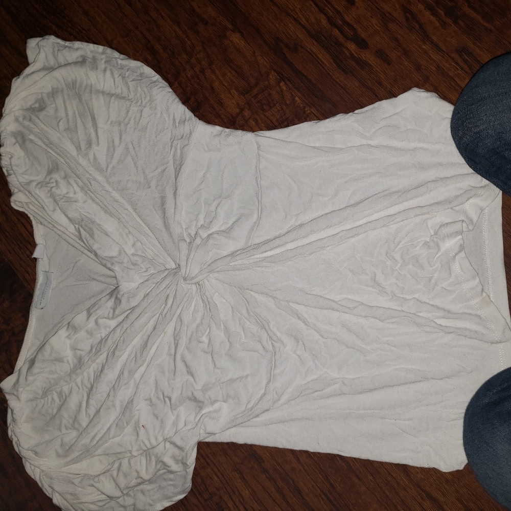 Cotton stretch knotted top